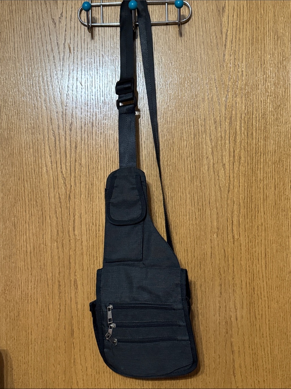 Gold Coast Black Women's Sling Belt Bag - Adjustable Crossbody Carry